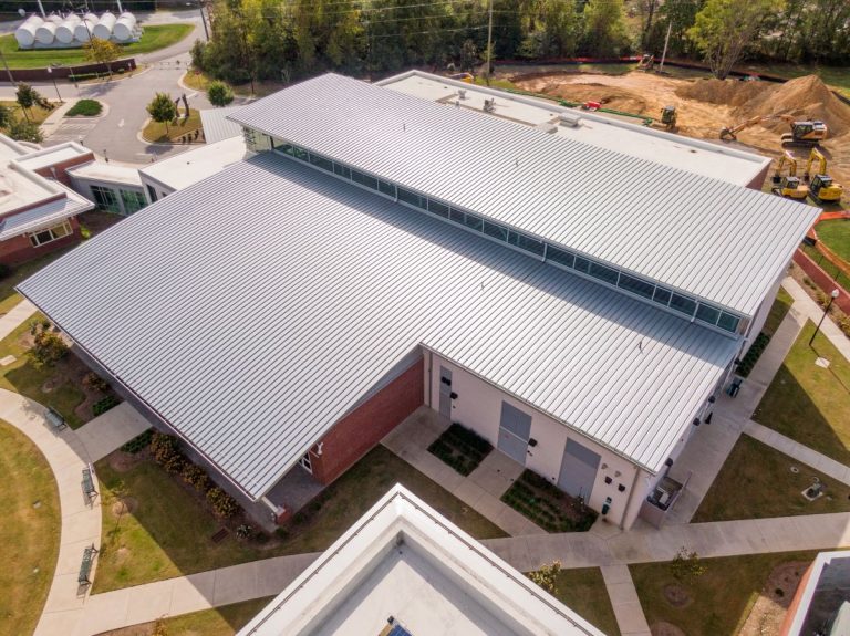 commercial building with metal roof, Shoreview, MN